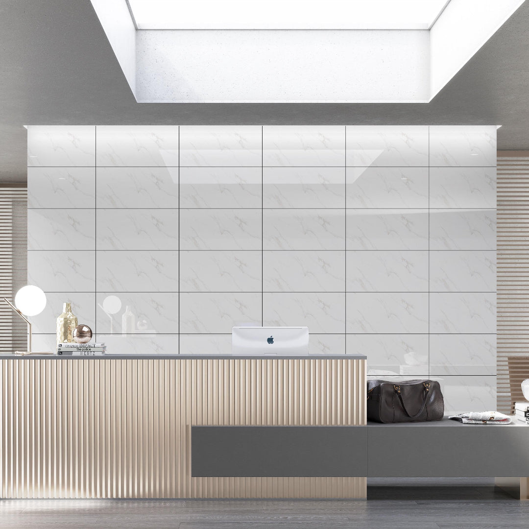 Calacatta White Polished Marble Porcelain Wall and Floor Tile