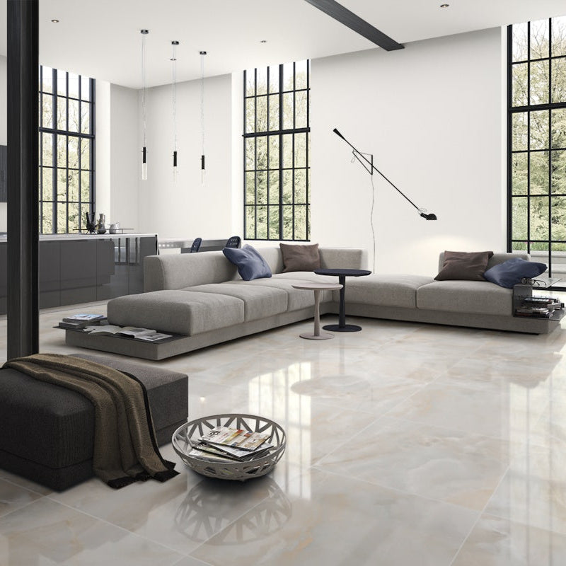 Sardonyx Cream Polished Marble Tile